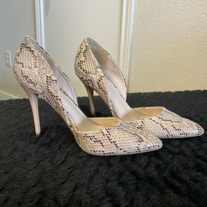 Faux Snakeskin heels